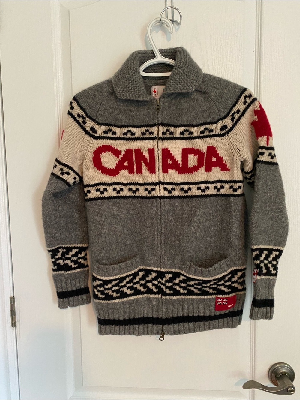 Hudson's Bay Company (HBC) Team Canada Olympic Cowichan-style knit cardigan